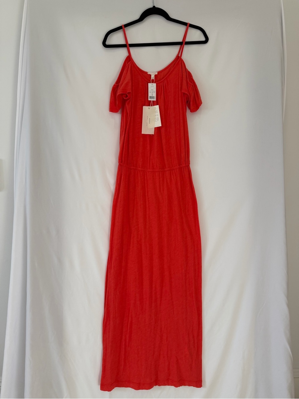 Soft Joie Coral Cold-Shoulder Maxi Dress